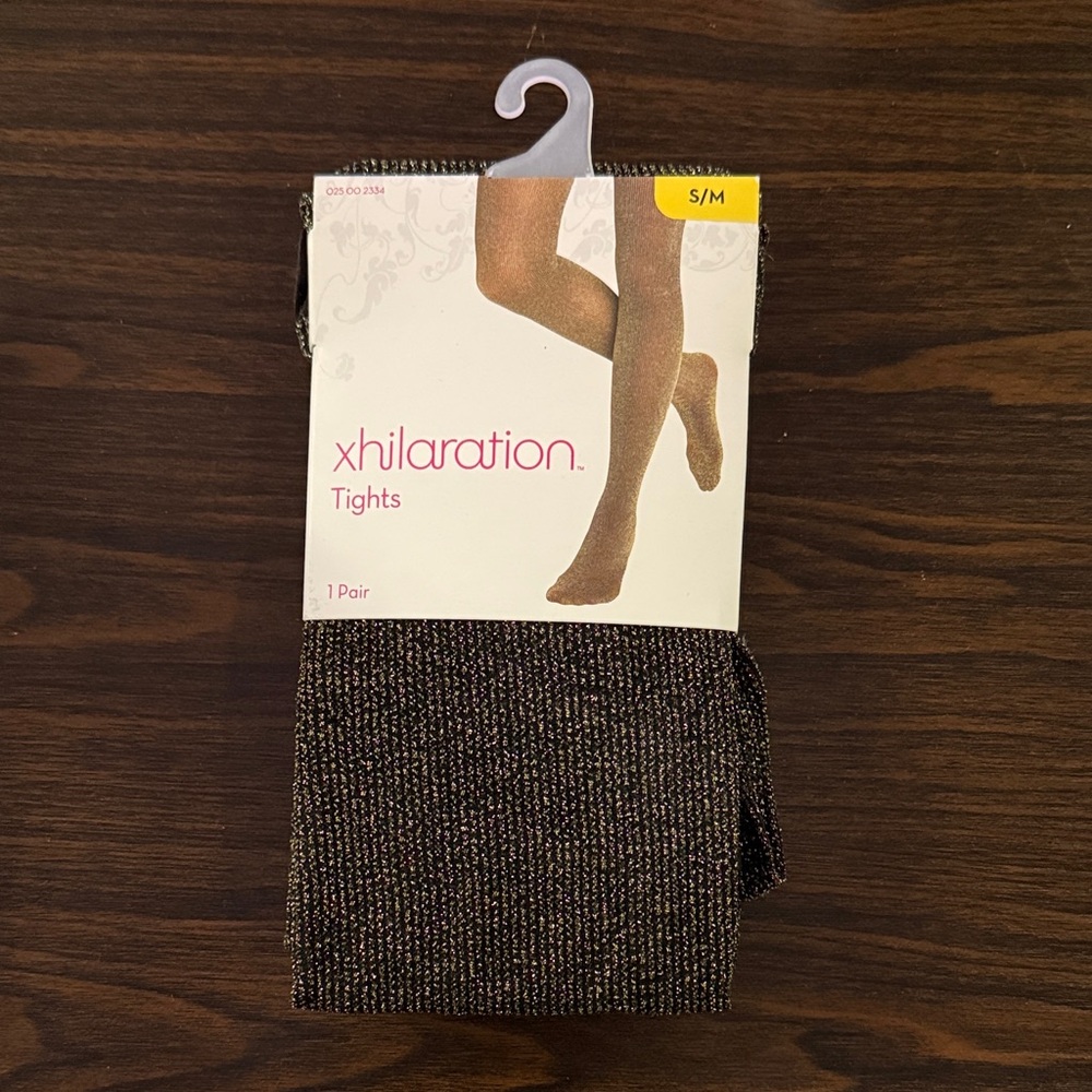 Xhilaration Shimmering Black Tights